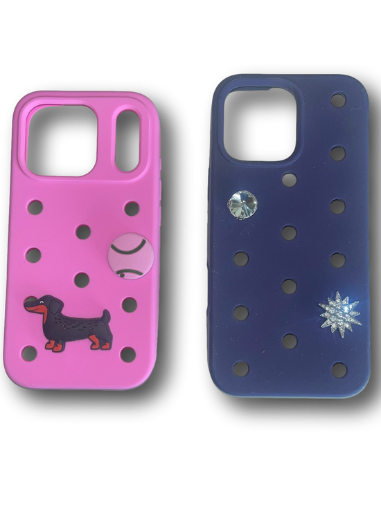 heyday Other - Silicone iPhone case for 16 or 17, Pro and Max in pink or navy